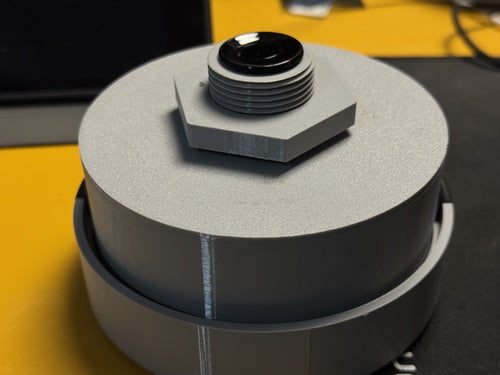 BSP-threaded sensor mount close-up